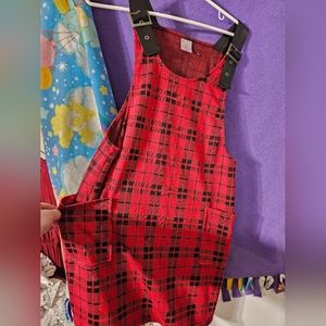 Cute flannel dress.